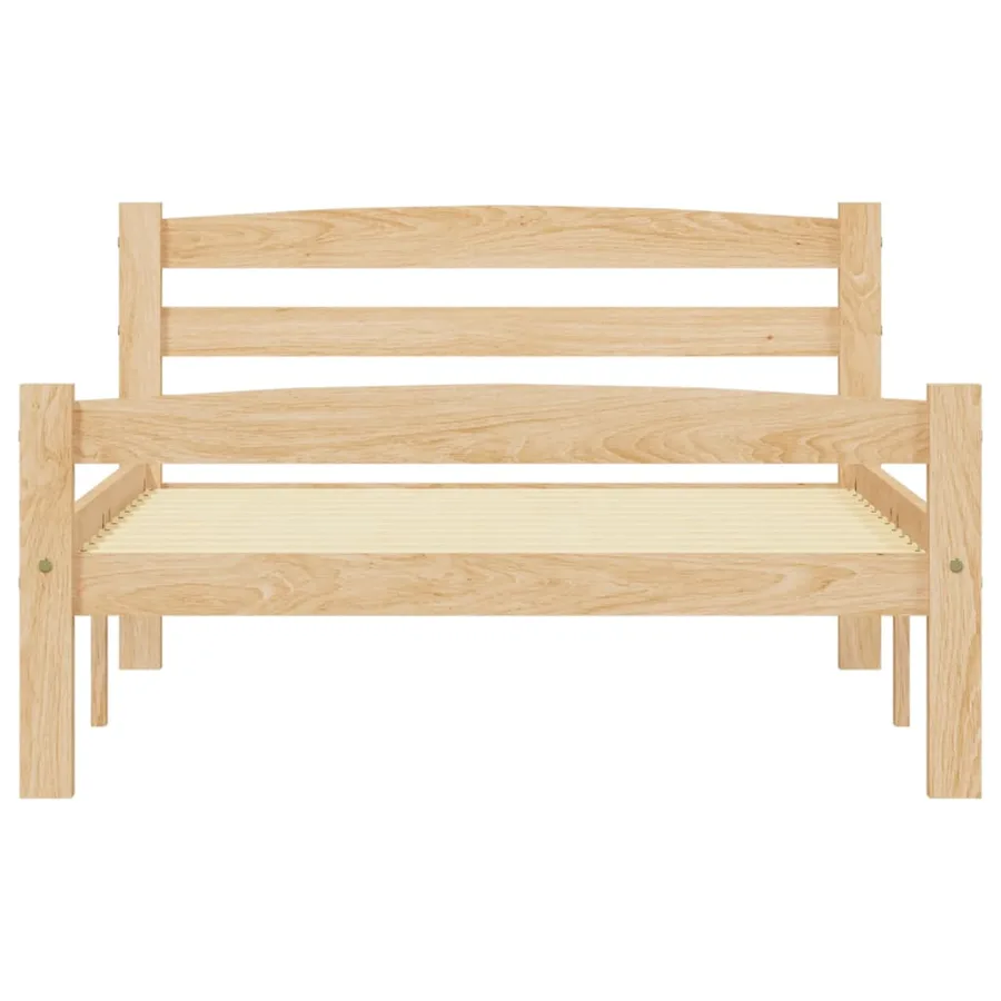 Cadre de lit sans matelas bois de pin massif 90x200 cm - 4