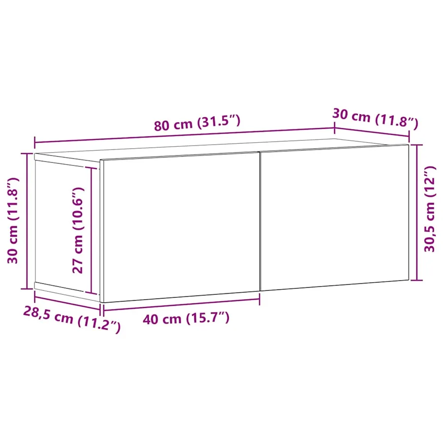 Ensemble de meubles TV 7 pcs Blanc Bois d'ingénierie - 14
