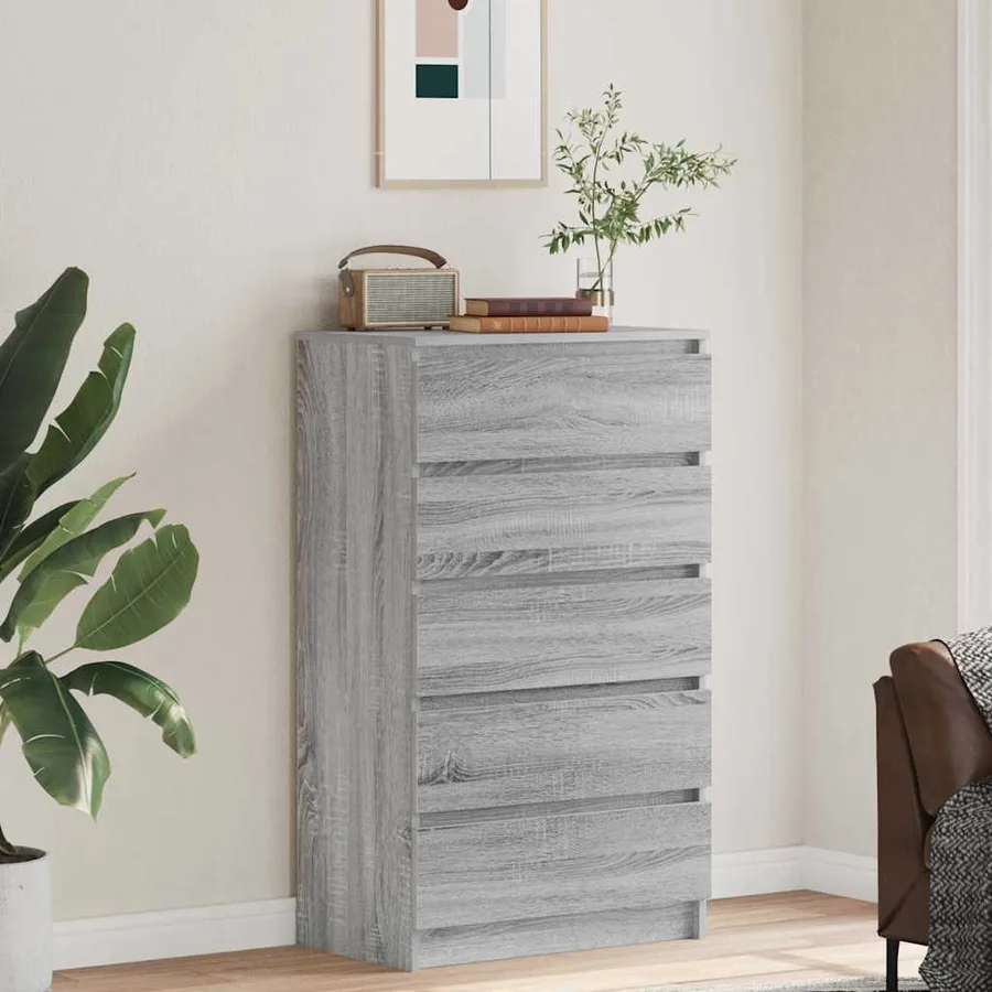 Commode Sonoma gris 60x36x103 cm Bois d'ingénierie - 3