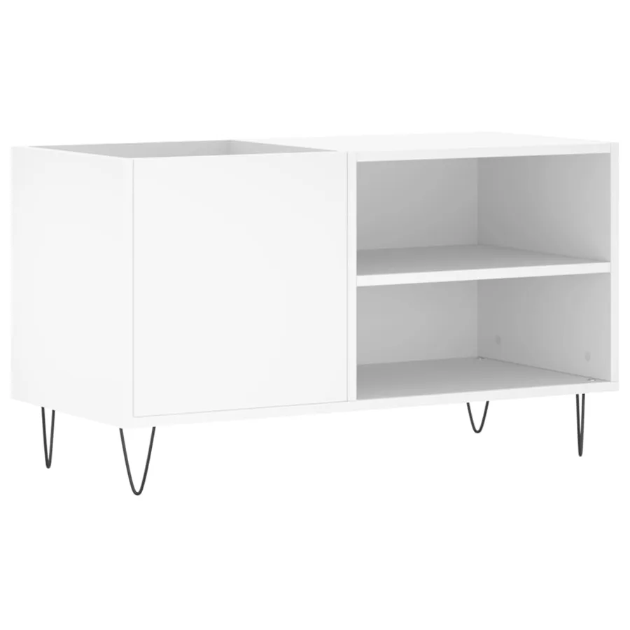Armoire à disques blanc 85x38x48 cm bois d'ingénierie - 2