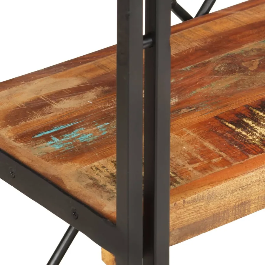 Bibliothèque à 3 niveaux 60x30x80cm Bois de récupération massif - 4