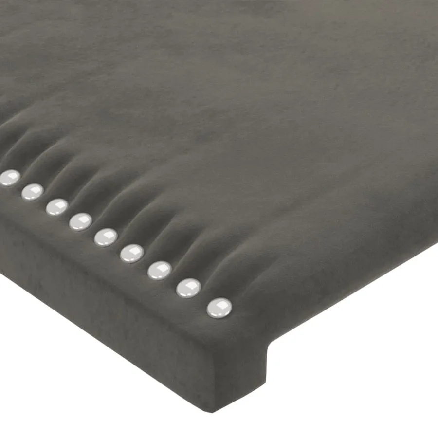 Tête de lit avec oreilles Gris foncé 147x23x78/88 cm Velours - 5