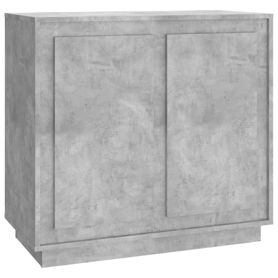 Buffet gris béton 80x34x75 cm bois d'ingénierie - 2
