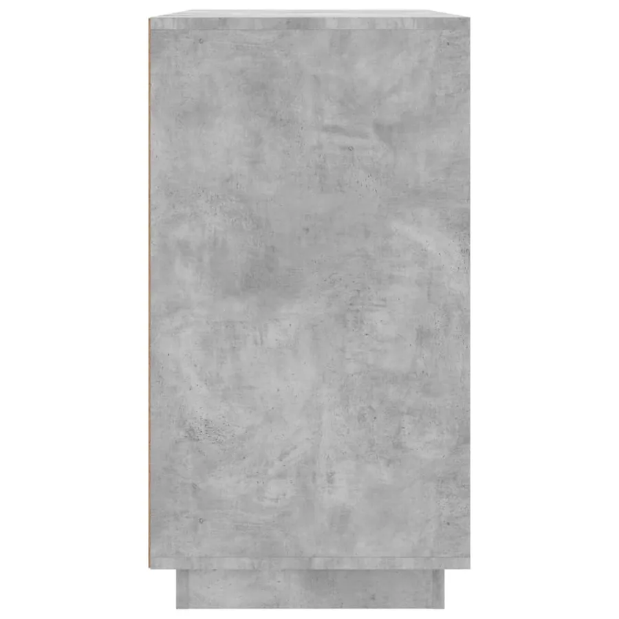 Buffet gris béton 80x34x75 cm bois d'ingénierie - 6