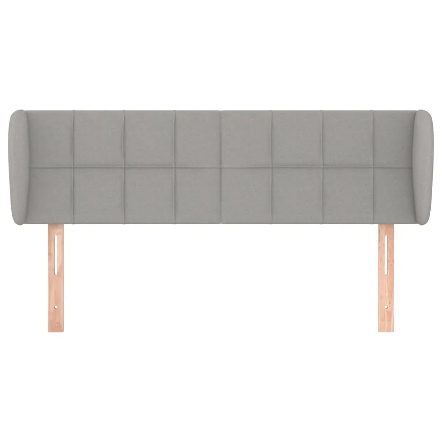 Tête de lit avec oreilles Gris clair 147x23x78/88 cm Tissu - 3