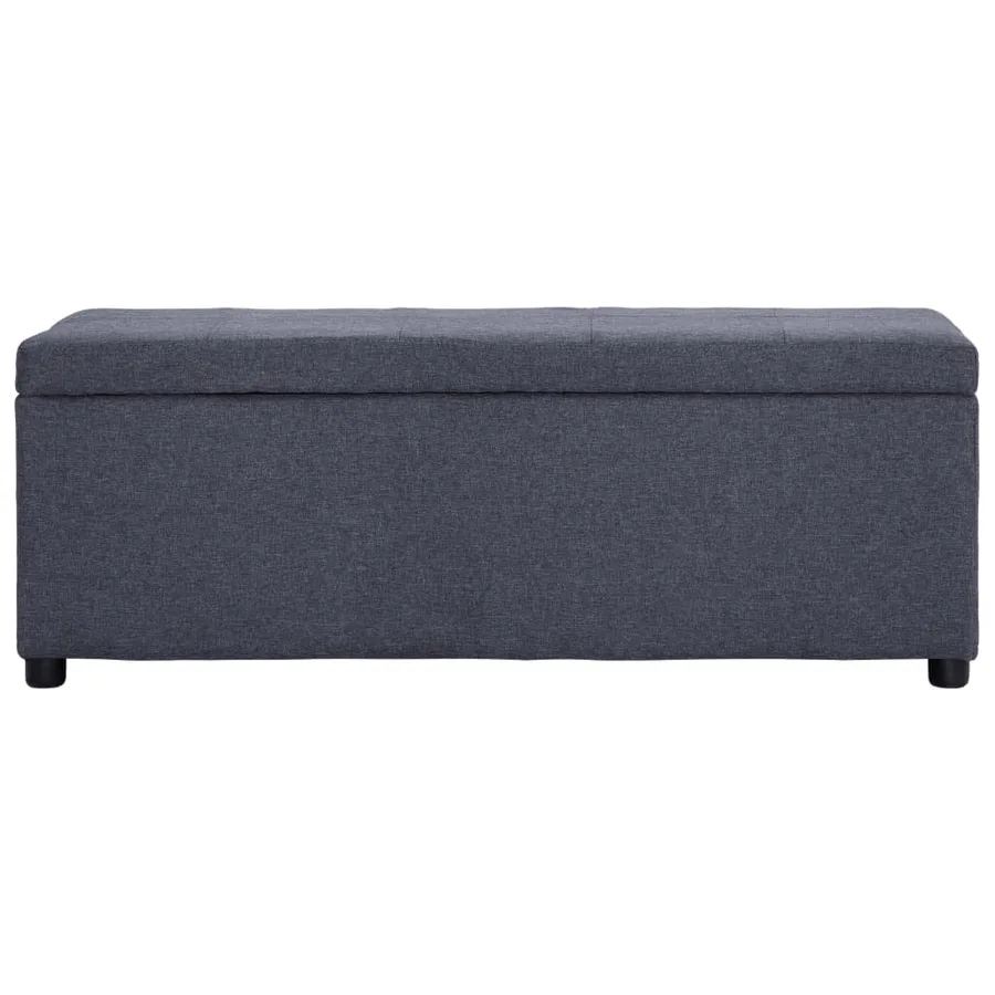 Banc avec compartiment de rangement 116 cm Gris foncé Polyester - 2