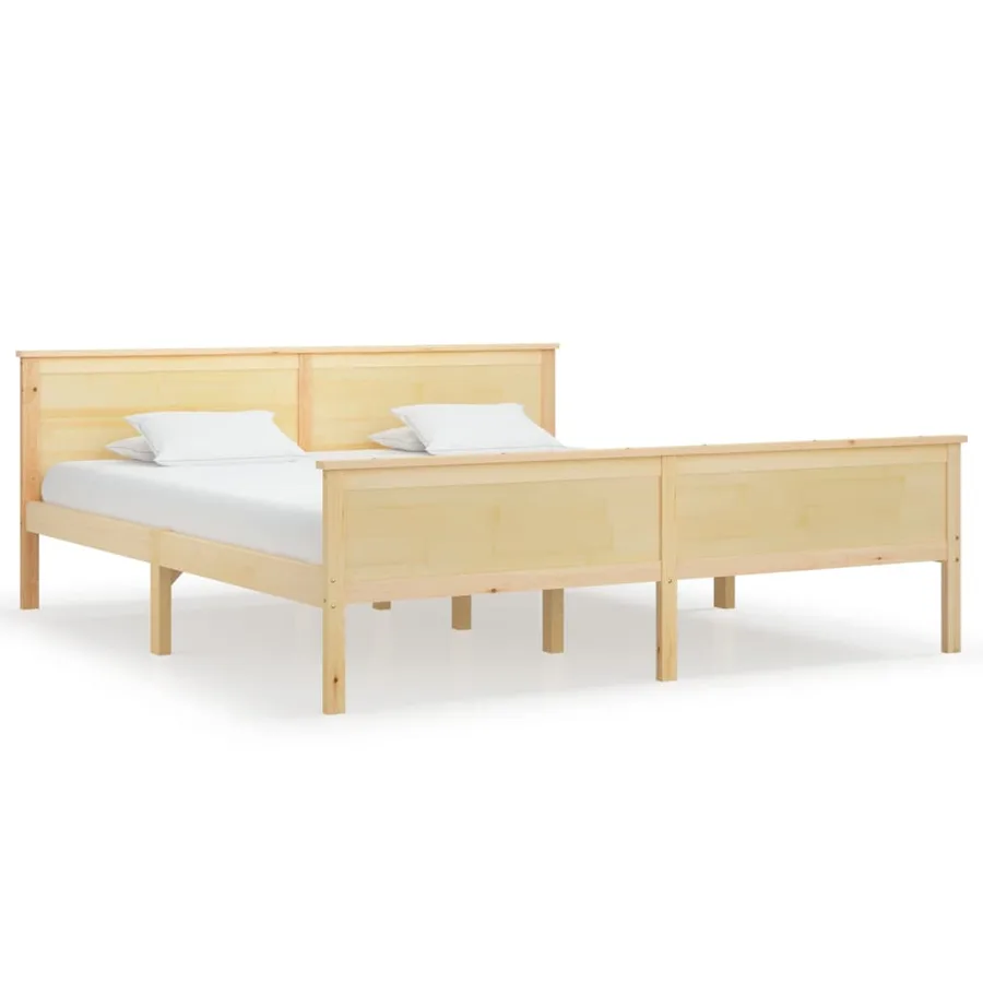 Cadre de lit sans matelas bois massif de pin 180x200 cm - 2