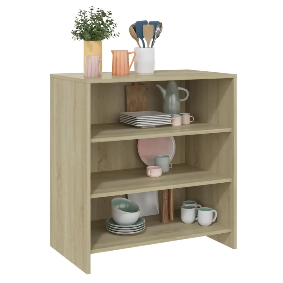 Buffet Chêne sonoma 70x40,5x75 cm Bois d'ingénierie - 4