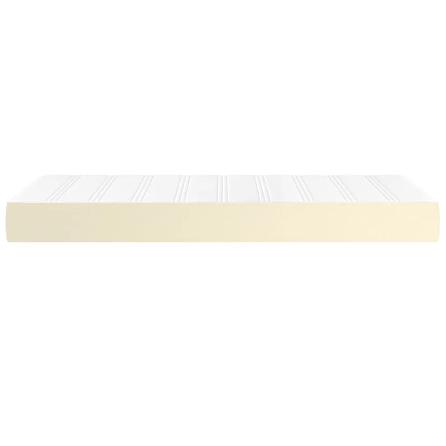 Matelas de lit à ressorts ensachés fermeté moyenne Crème 90x200x20cm Similicuir - 4