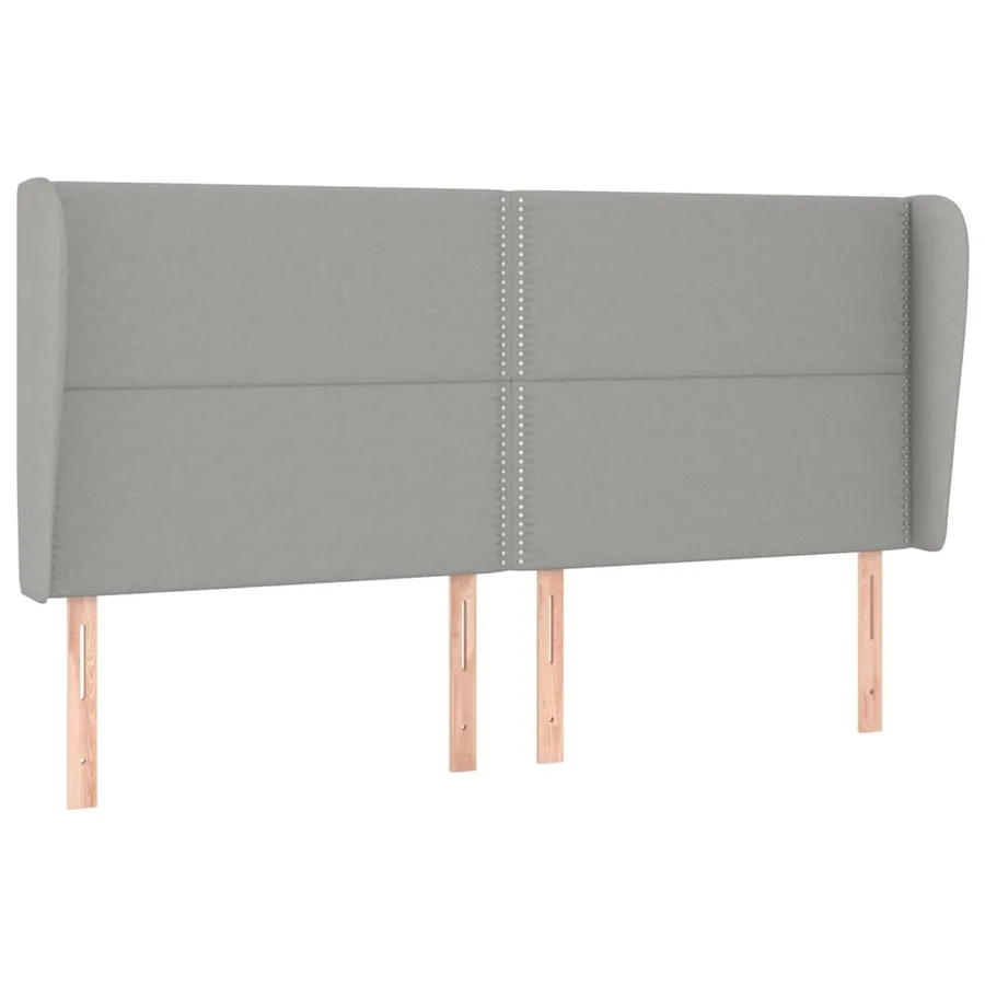 Sommier à lattes de lit avec matelas Gris clair 200x200cm Tissu - 6