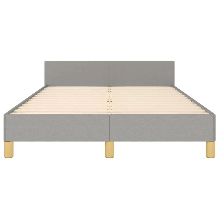 Cadre de lit sans matelas gris clair 120x200 cm tissu - 6