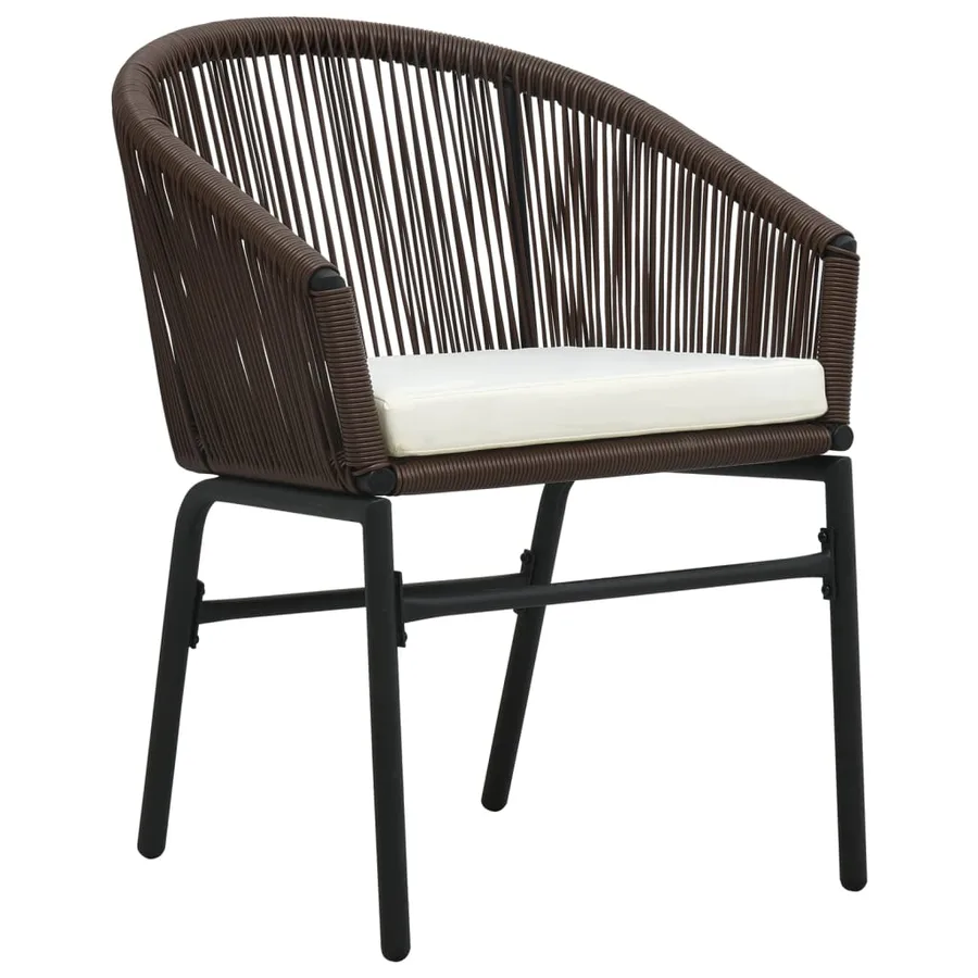 Ensemble à manger de jardin 7 pcs Marron - 4