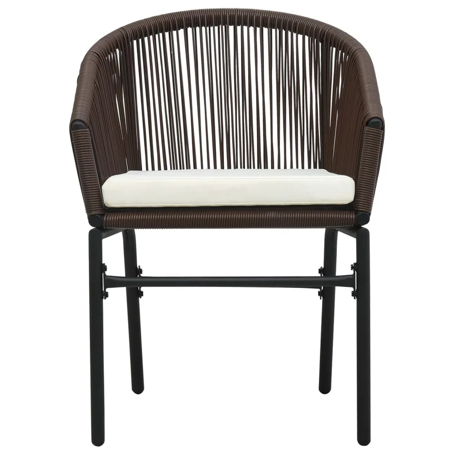 Ensemble à manger de jardin 7 pcs Marron - 5