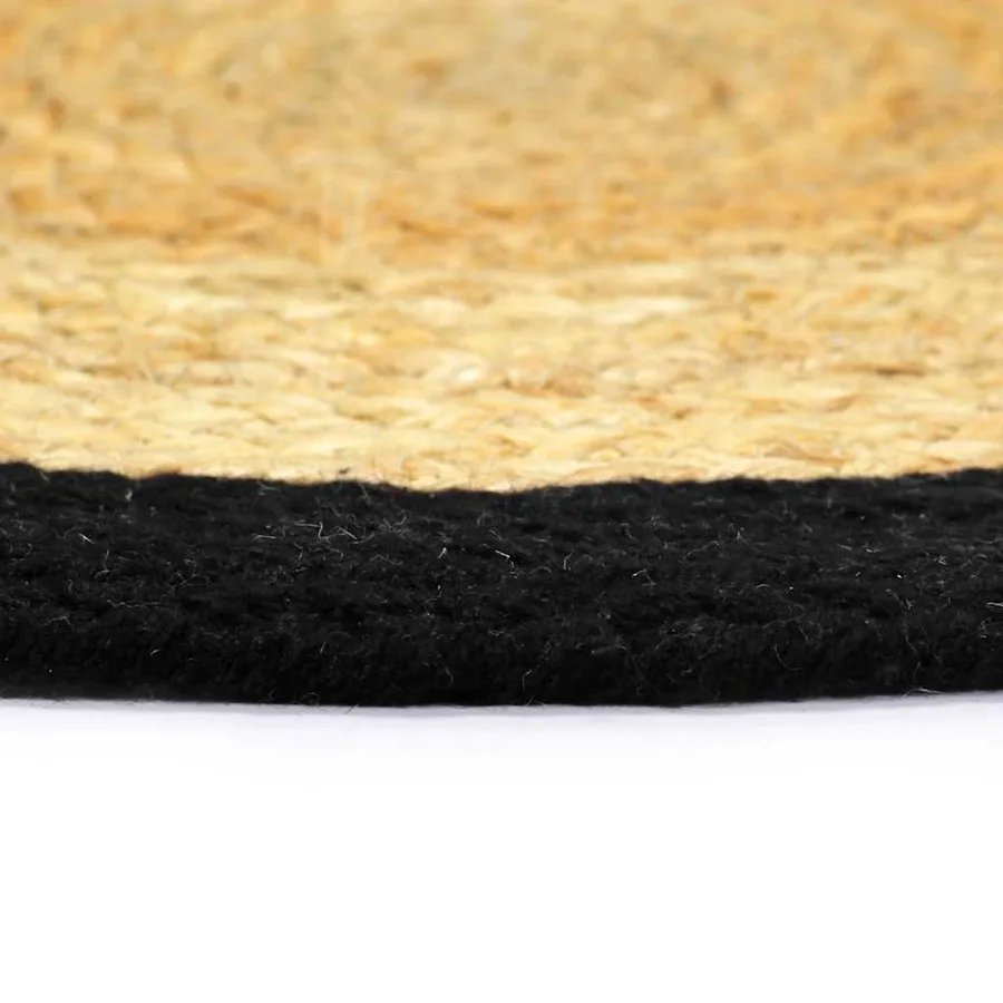 Napperons 6 pcs Naturel et noir 38 cm Jute et coton - 3