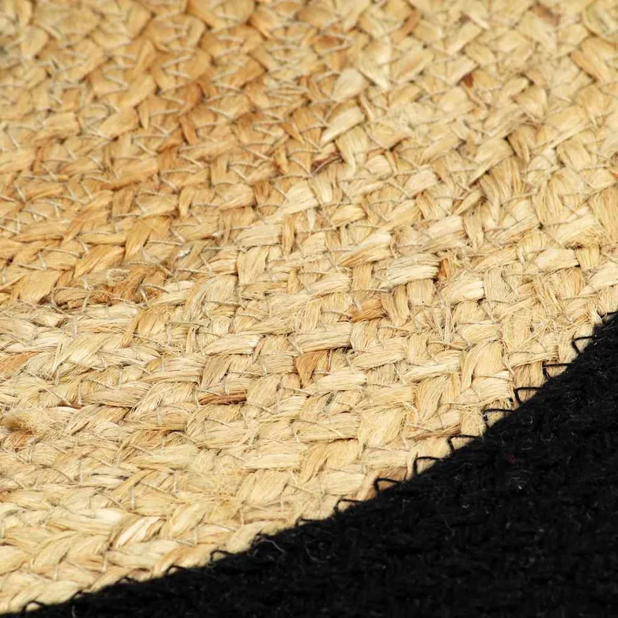 Napperons 6 pcs Naturel et noir 38 cm Jute et coton - 4