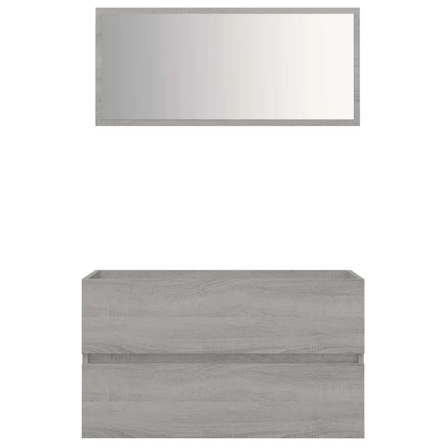 Ensemble de meubles de salle de bain 2 pcs Sonoma gris - 2