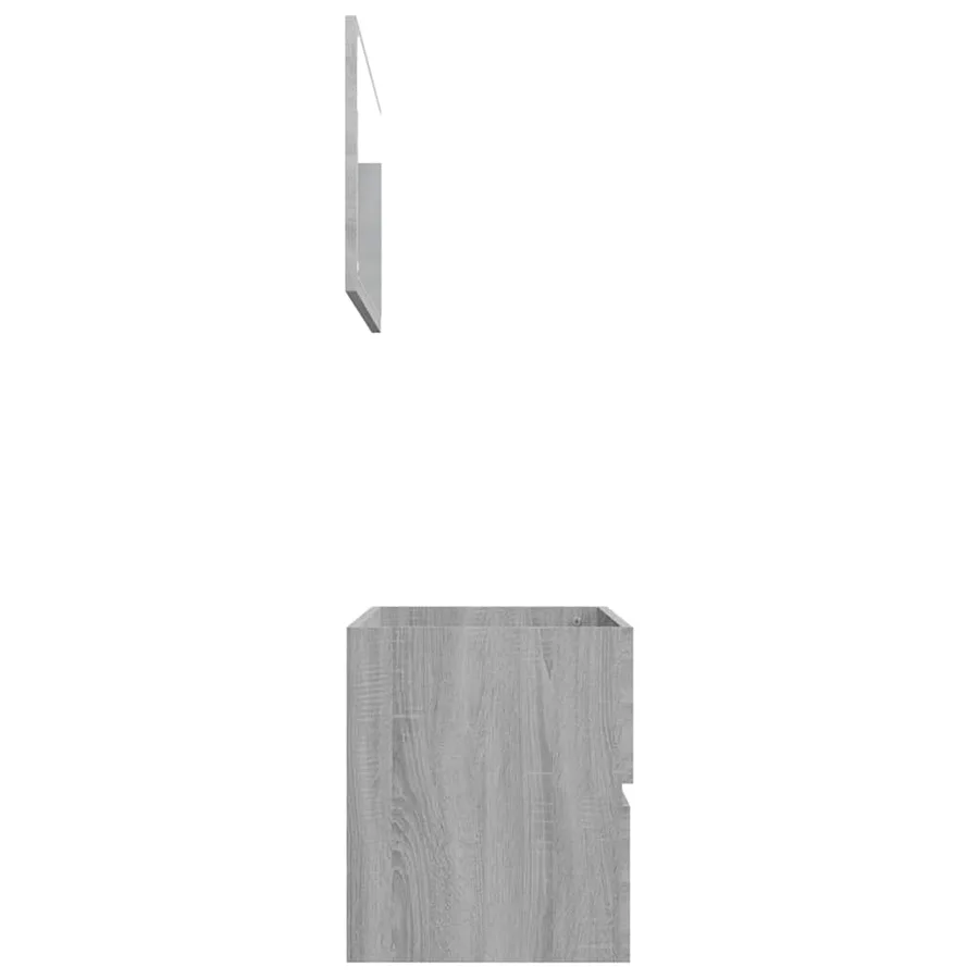 Ensemble de meubles de salle de bain 2 pcs Sonoma gris - 6