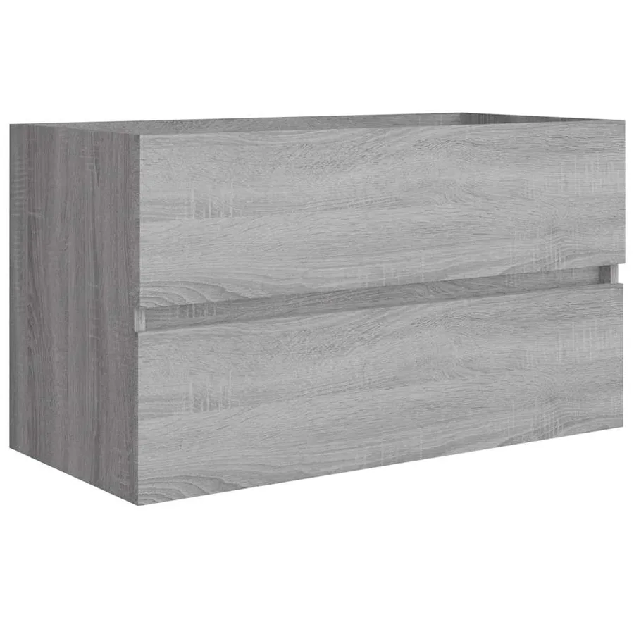 Ensemble de meubles de salle de bain 2 pcs Sonoma gris - 8