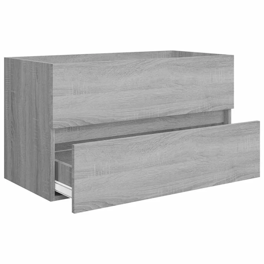 Ensemble de meubles de salle de bain 2 pcs Sonoma gris - 9