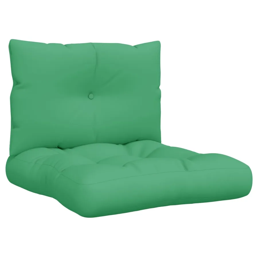 Coussins de palette lot de 2 vert tissu - 2