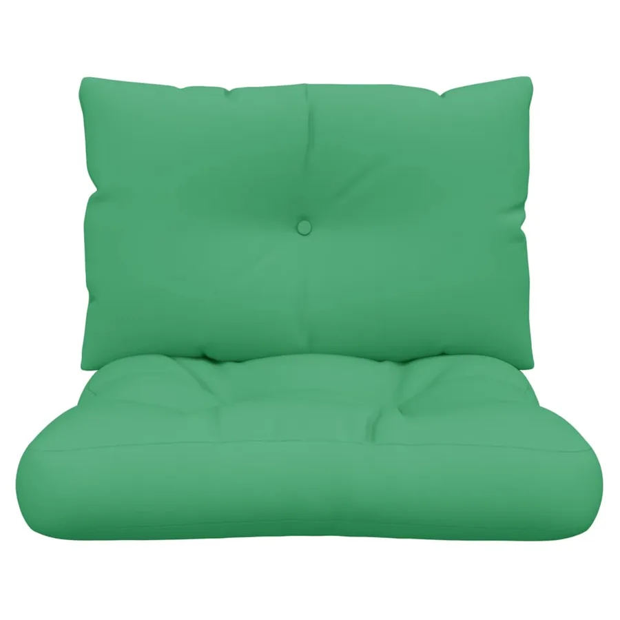 Coussins de palette lot de 2 vert tissu - 5