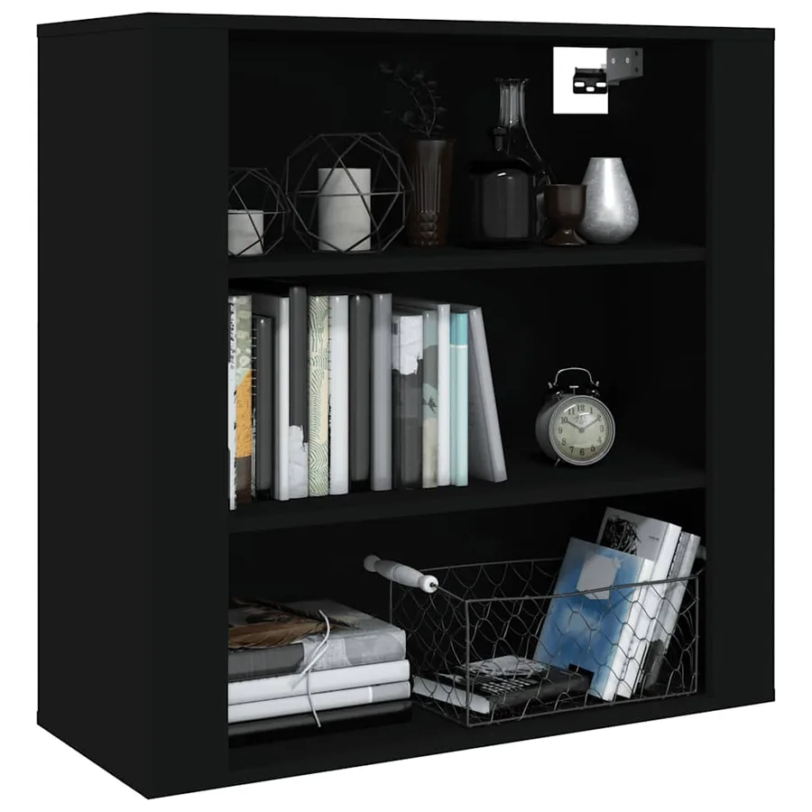 Armoire murale Noir 80x33x80 cm Bois d'ingénierie - 8
