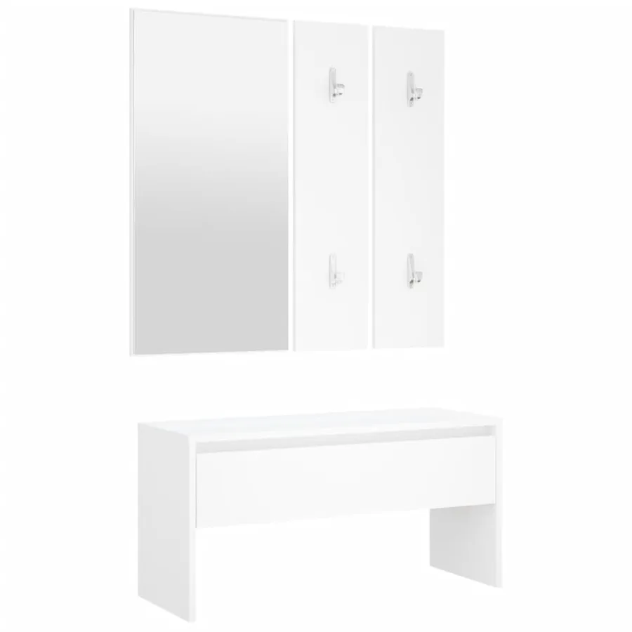 Ensemble de meubles de couloir Blanc Bois d'ingénierie - 2