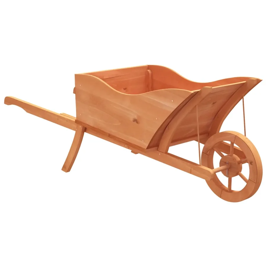 Jardinière brouette 128x45,5x43 cm bois de sapin massif - 2