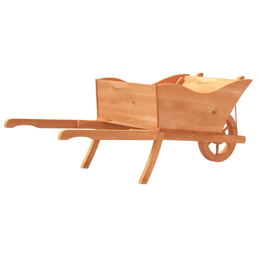 Jardinière brouette 128x45,5x43 cm bois de sapin massif - 5