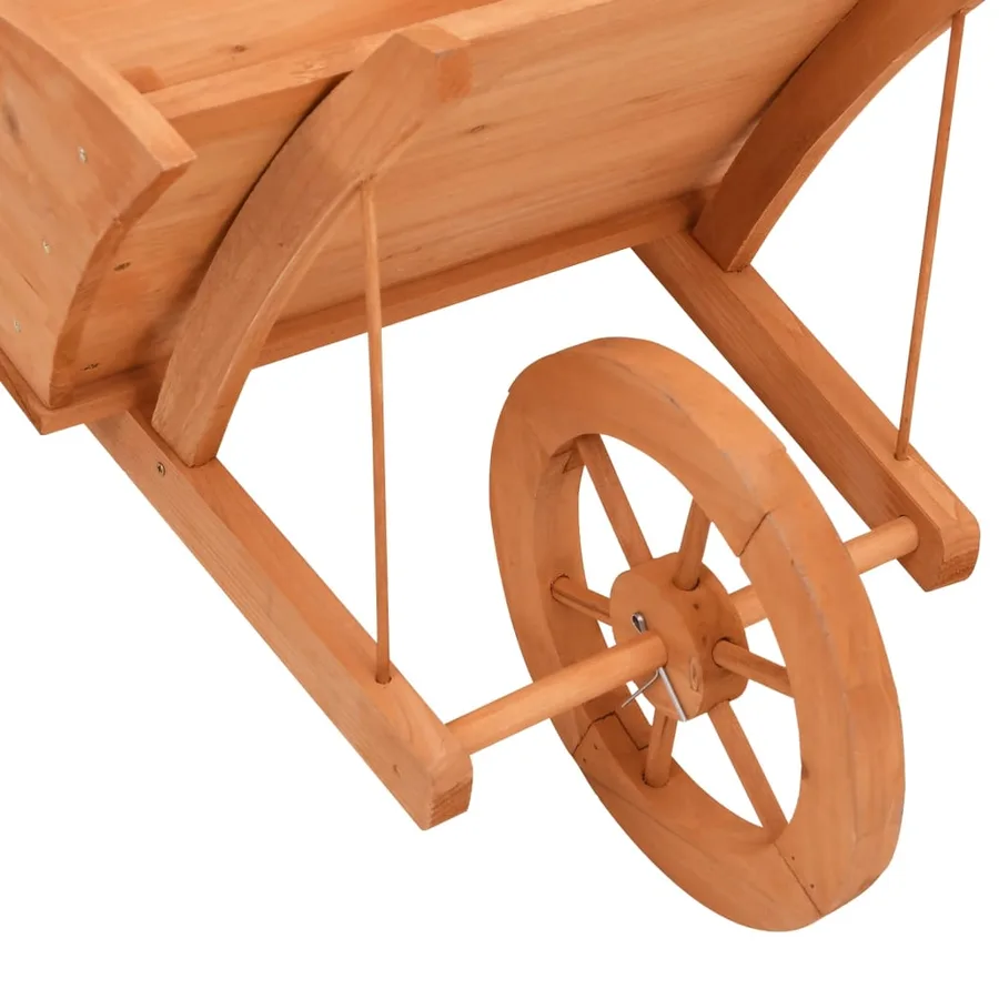 Jardinière brouette 128x45,5x43 cm bois de sapin massif - 7