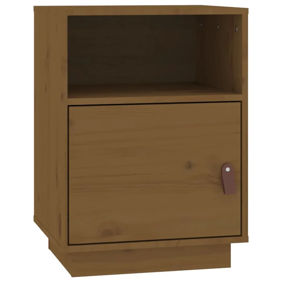 Tables de chevet 2pcs Marron miel 40x34x55cm Bois de pin massif - 6