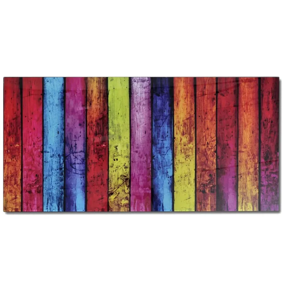 Table basse avec impression d'arc-en-ciel Dessus en verre - 5