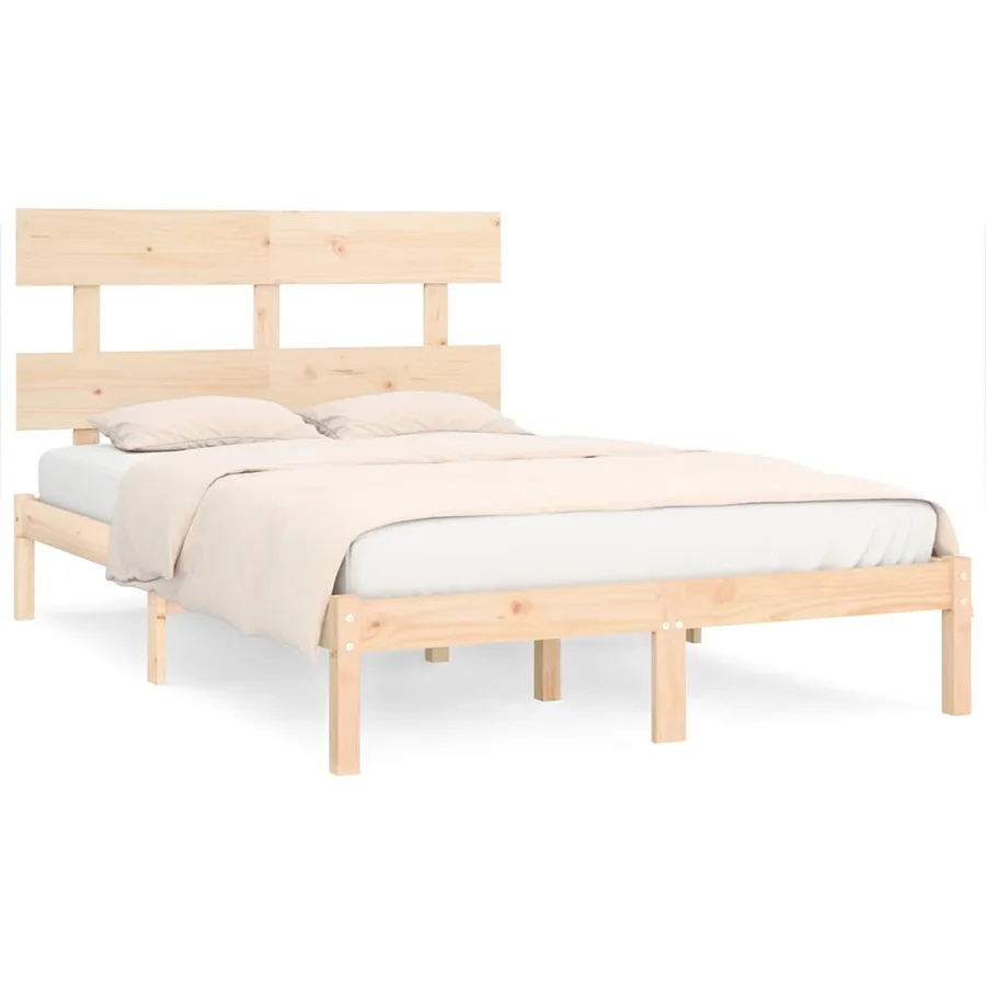 Cadre de lit sans matelas 200x200 cm bois massif - 2
