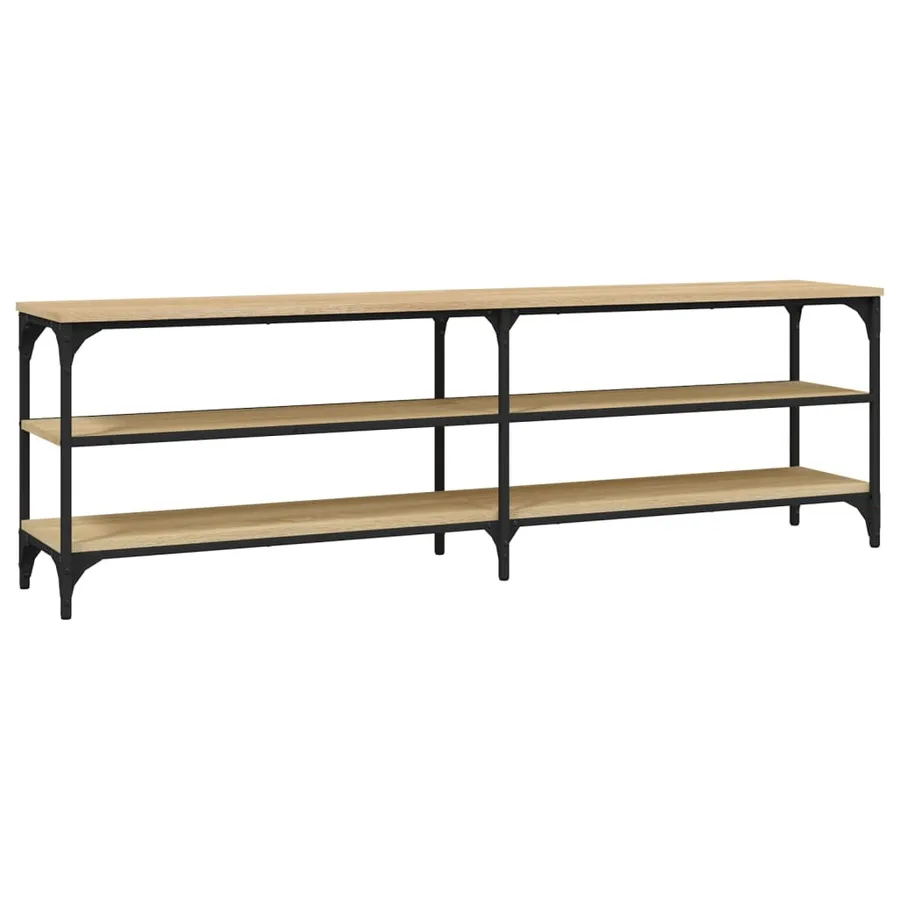 Meuble TV chêne sonoma 160x30x50 cm bois d'ingénierie - 2