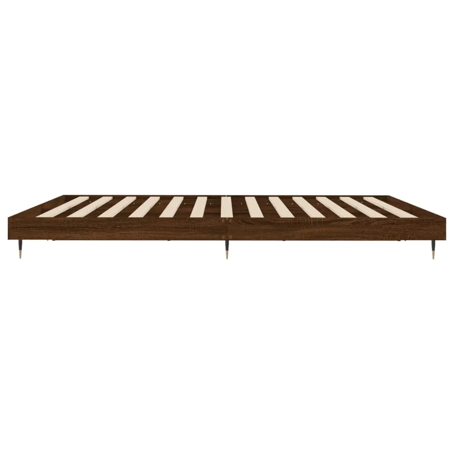 Cadre de lit sans matelas chêne marron 120x200 cm - 7