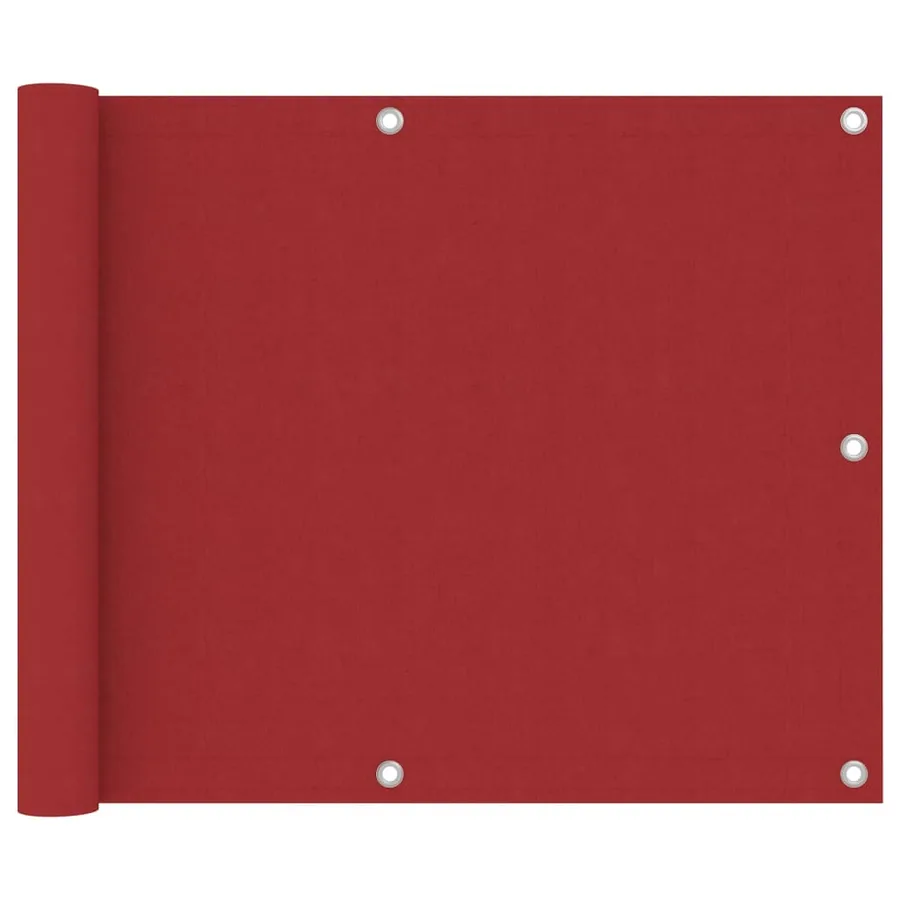 Écran de balcon Rouge 75x500 cm Tissu Oxford