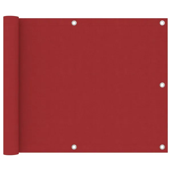 Écran de balcon Rouge 75x500 cm Tissu Oxford