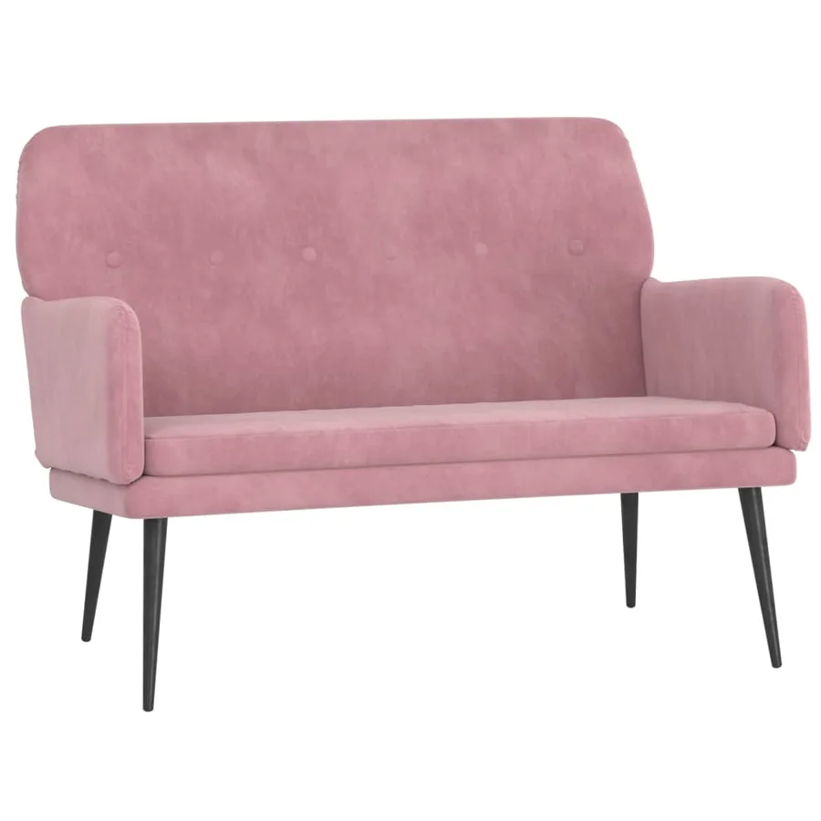Banc Rose 108x79x79 cm Velours - 2