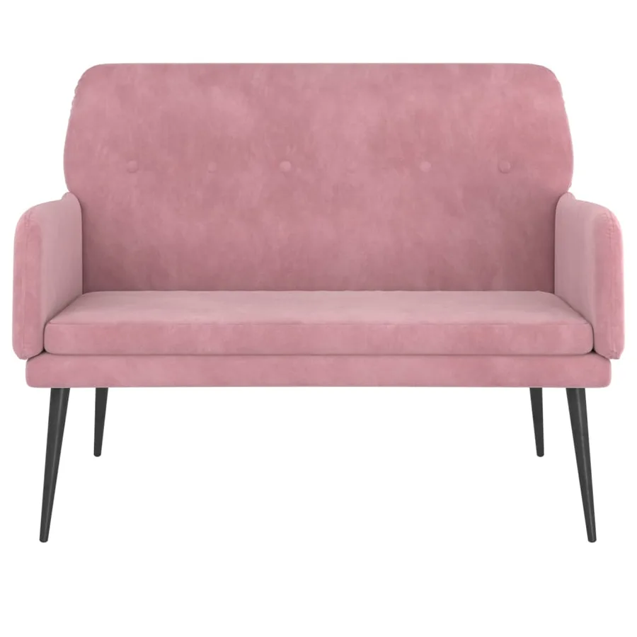 Banc Rose 108x79x79 cm Velours - 3