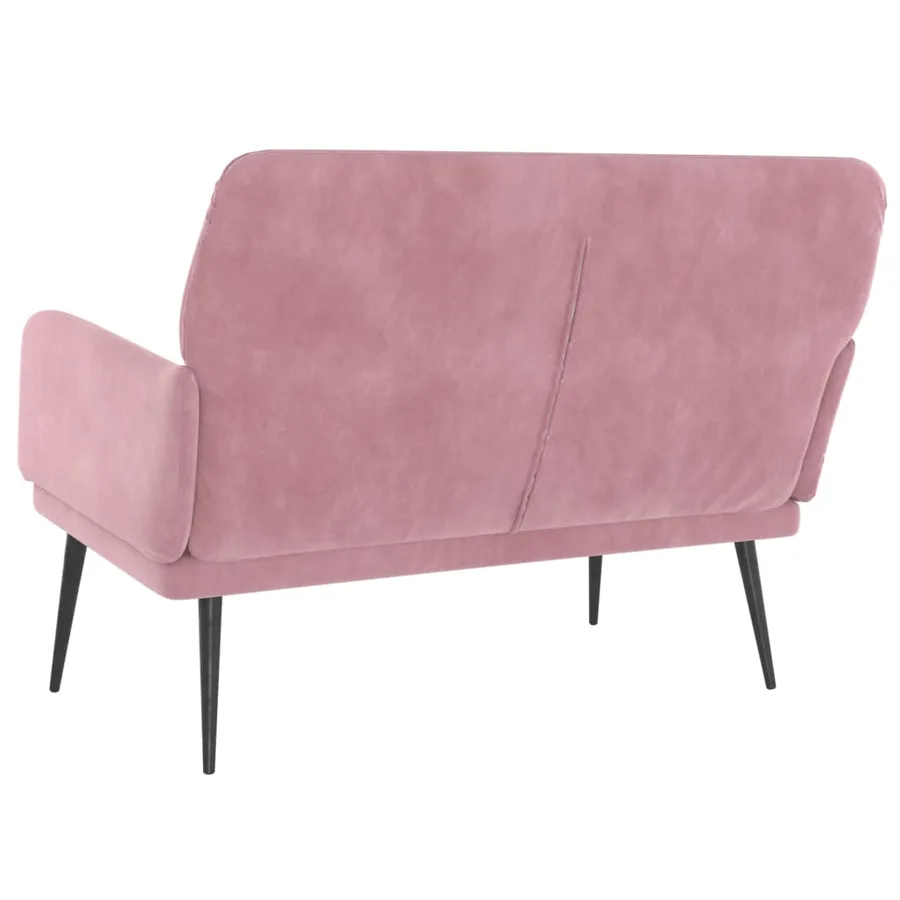 Banc Rose 108x79x79 cm Velours - 5