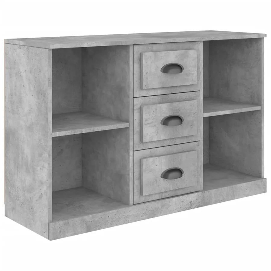 Buffet gris béton 104,5x35,5x67,5 cm bois d'ingénierie - 2