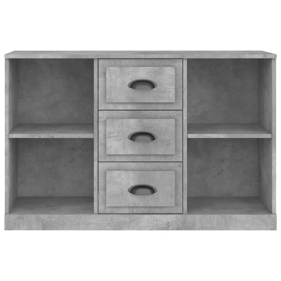 Buffet gris béton 104,5x35,5x67,5 cm bois d'ingénierie - 4