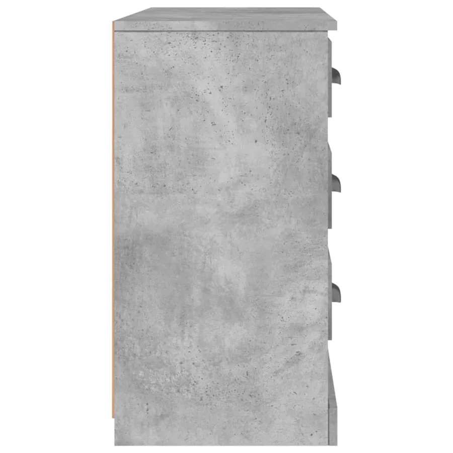 Buffet gris béton 104,5x35,5x67,5 cm bois d'ingénierie - 5