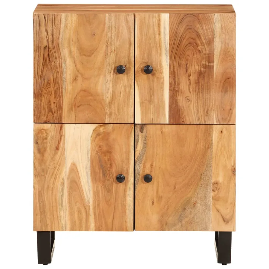 Buffet avec 4 portes 60x33x75 cm bois massif d'acacia - 3
