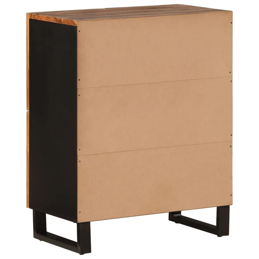 Buffet avec 4 portes 60x33x75 cm bois massif d'acacia - 5