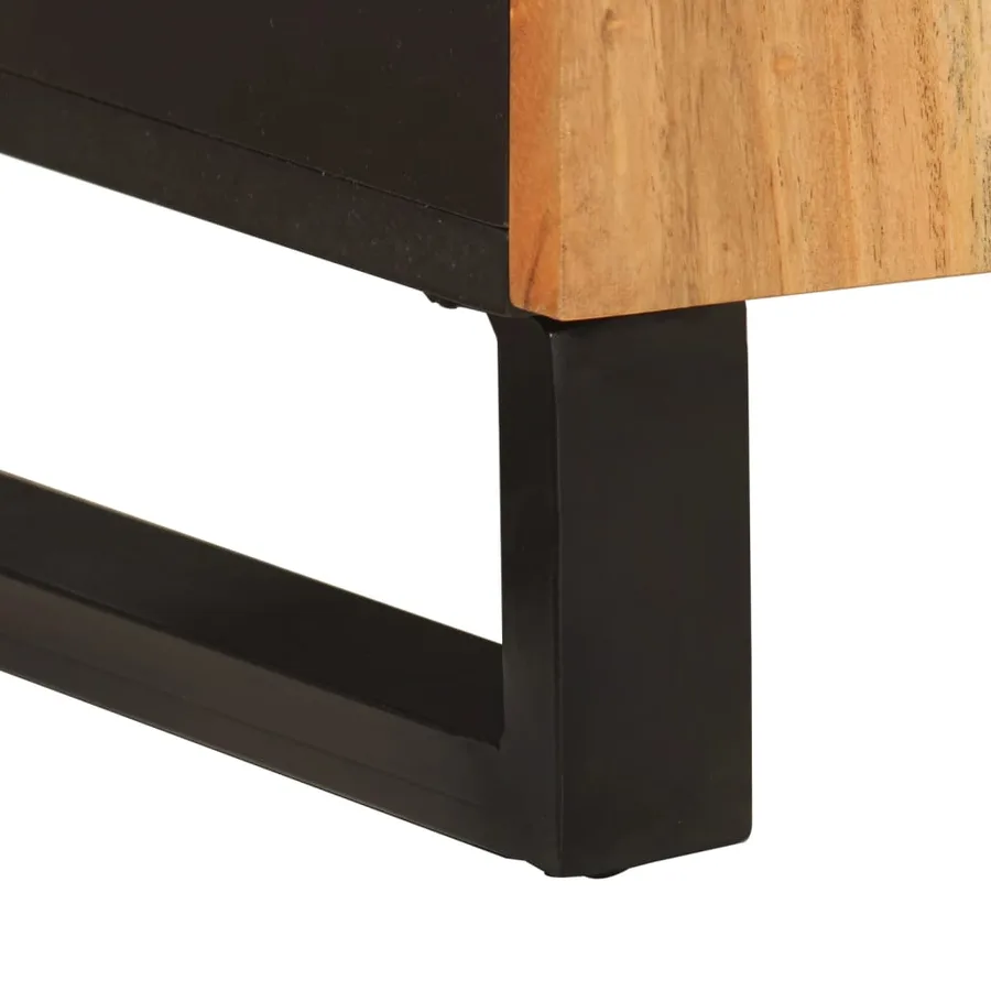 Buffet avec 4 portes 60x33x75 cm bois massif d'acacia - 7