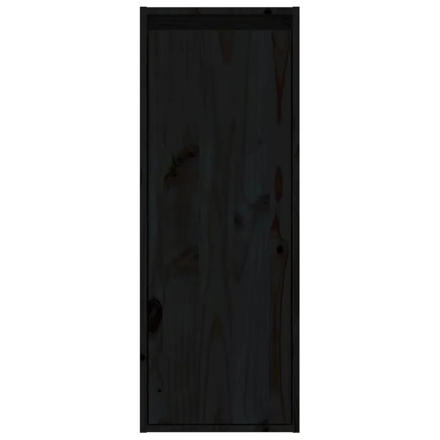 Armoires murales 2 pcs Noir 30x30x80 cm Bois de pin massif - 6