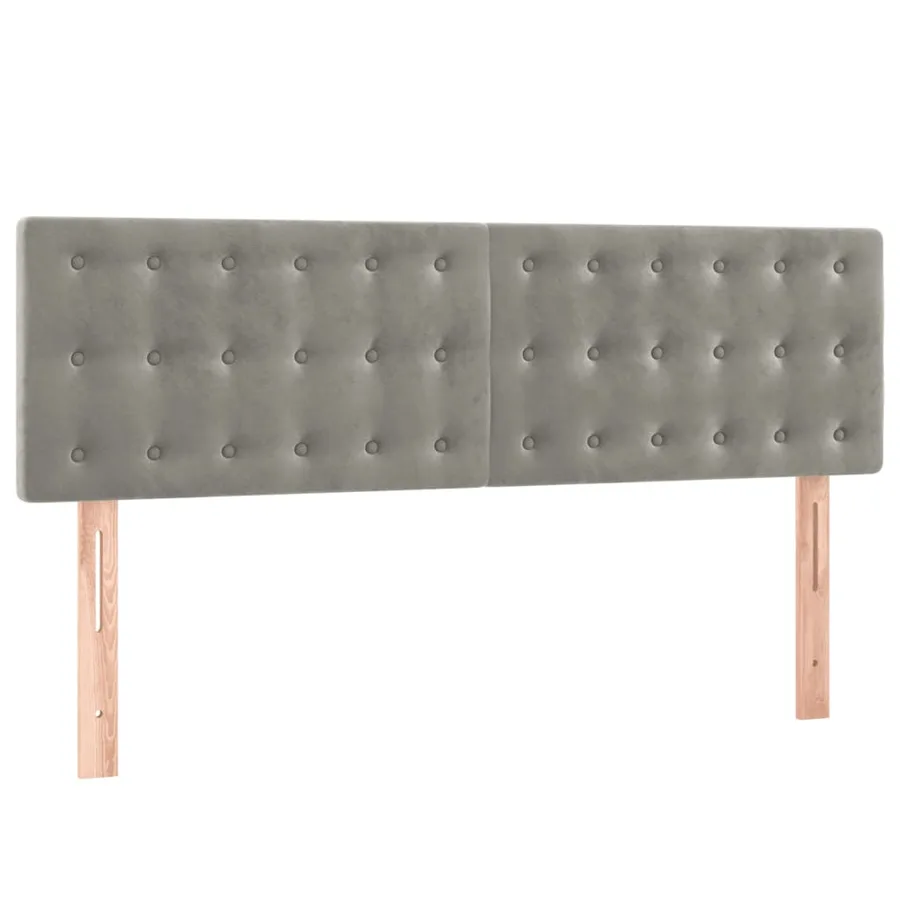Sommier à lattes de lit avec matelas LED Gris clair 140x190 cm - 7