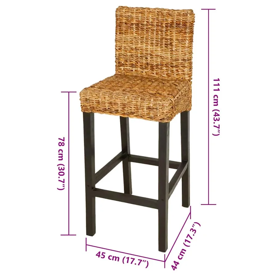 Tabourets de bar lot de 2 Abaca - 5