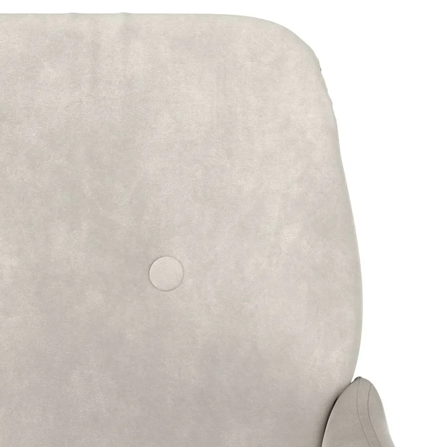 Banc Crème 108x79x79 cm Velours - 6